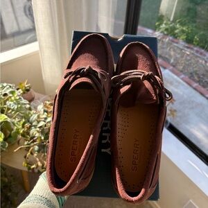 Sperry Dark Brown Suede Loafers